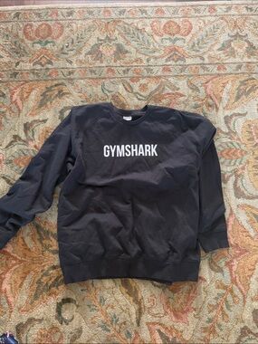 Gymshark Black Crewneck Sweatshirt with White Logo